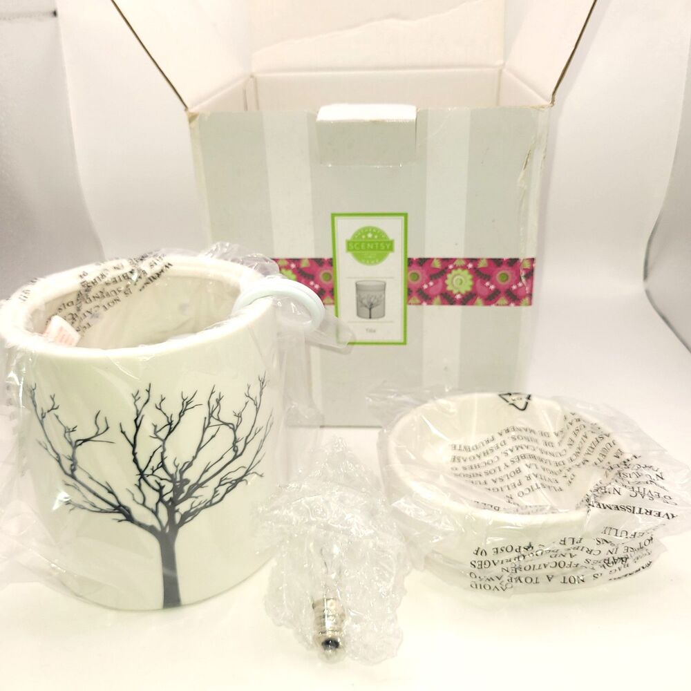 Scentsy Tilia Tree Mid Size Electric Wax Warmer Porcelain Medium New In Box